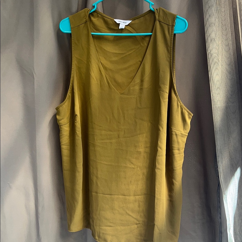 **3 for $6**Nine West olive green camisole/tank top